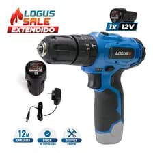 Taladro Atornillador Percutor Logus 10mm 25nm Color Azul