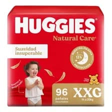 Pañales Huggies Natural Care Pack Mensual Xxg X 96 Un