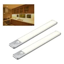 Barra Luz Led 40cm Combo X 2 Aluminio Bajo Alacena Cocina Luz Cálido/frio/neutro Veoquiero Blanco 2x 40 Cm