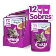 Whiskas Alimento Húmedo Sobrecito Gato Pescado Soufflé 12 Un