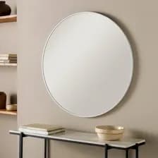 Espejo Redondo Circular 50 Cm Deco Marco Blanco