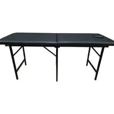 Camilla Dc Plegable De Metal Color Negro
