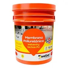 Membrana Liquida Poliuretano Weber Weberdry Techos Pu X 20kg Color Blanco