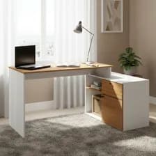 Escritorio Con Modulo Giratorio Milan Sc1260 Centro Estant Blanco Paraiso Ancho 168 X Alto 76 Cm