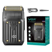 Afeitadora Eléctrica Hombre Shaver Vgr V-363 Usb Doble Hoja Color Negro