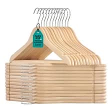 Perchas Madera Lustrada Hants Gancho Giratorio Pack X50 Natural