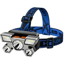 Linterna Frontal Led Recargable Usb De 600 Lm Con Luz Blanca Blanco Plateado