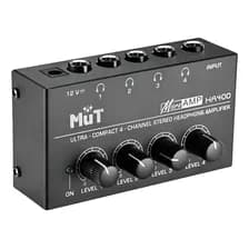Amplificador De Auriculares Mut Ha400 4 Canales Audio Negro