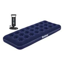 Colchon Inflable 1 Plaza Con Inflador Manual Bestway Color Azul