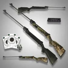 Rifle Resortero Snowp. Potenciado Mira Blancos Y Balines Calibre 1397 Mm Color Negro