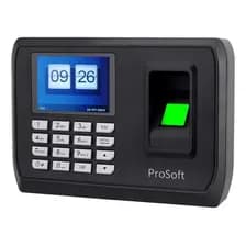 Reloj Control Horario Biométrico Huella Pin Pendrive Prosoft Color Negro