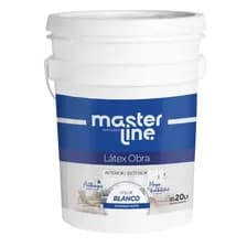 Pintura Látex Masterline Blanco 20l Mate Antihongos Interior Exterior