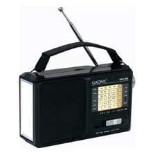 Radio Portátil Gadnic Bluetooth Am/fm Inalámbrica Recargable Potente Sonido Con Linterna Led 5w Negro