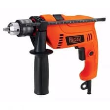 Taladro Percutor Atornillador Eléctrico De 13mm Black+decker Hd555 550w + Accesorio 50hz Naranja 50 Hz