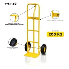 Carro Carreta Zorra Mano Stanley Carga 200kg Acero Manual