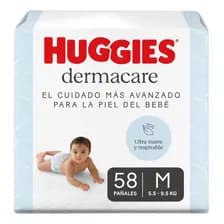 Pañales Huggies Dermacare Etapa 2/m 58 U Mediano (m) Sin Género
