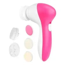 Cepillo Facial Masajeador Limpiador Exfoliante Limpieza Rosa Y Blanco Rosa Blanco