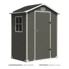 Cobertizo Armario Plastico Trent 196x128x94 Caseta Galpon Deposito Mueble Exterior Jardin