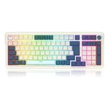Teclado Wireless Redragon Eisa Pro K686wb Blanco Azul Rgb Ñ Blanco/azul Español Latinoamérica