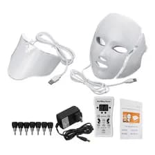 Máscara Led Facial 7 Colores Lezaya Mc-7led Con Control Y Cuello