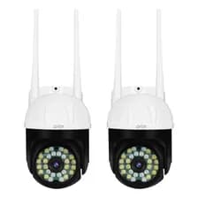 Kit X2 Cámaras De Seguridad Wifi Overtech Hd 1080p Motorizada Color Blanco Ov-62ptz Blanco/negro
