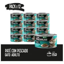 Vitalcan Alimento Húmedo Premium Pate Gato Pescado 85g X 12u