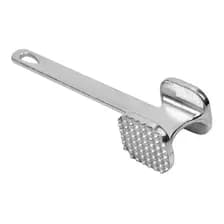 Martillo Carne Bate Bife Fundicion Aluminio Tiernizador 19cm Color Plateado