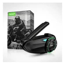 Ejeas Q8 Intercomunicador Moto Bluetooth 1200mts 6 Piloto Color Negro
