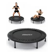Mini Trampolin Gimnasia Fitness Profesional 36 Steps + Funda Negro