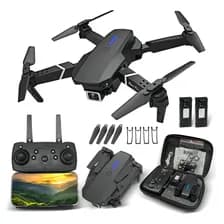 Dron Con Cámara Dron Profesional Lsrc E88 4k Hd Con Flujo Óptico Fpv, Mini Dron Cuadricóptero Con Control Remoto Con Bolsa De Transporte, Color Negro Turki