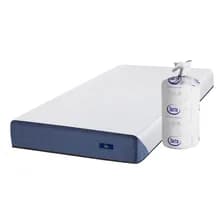 Colchón De Espuma 1 Plaza Y Media Serta Benton 100x190 Blanco Y Azul
