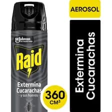 Insecticida Raid Exterminador Mata Cucarachas Aerosol 360ml