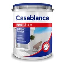 Casablanca Pro Interior/exterior Pintura Latex Acabado Mate Color Blanco 4l