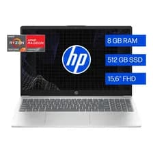 Notebook Hp 15-fc0287la Amd Ryzen 7 8gb Ram 512gb Ssd 15,6  Fhd Windows 11 Plateado Natural