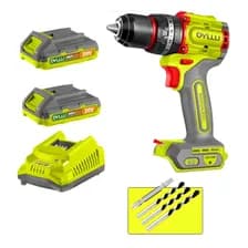 Taladro Percutor 2000rpm 20v Bl 62nm Con Maletin, Cargador Rápido Y 2 Baterias Alta Duración Dyllu By Total Verde Claro 50 Hz