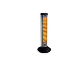 Estufa Cuarzo Tilcara Vertical 2 Velas 1200w Protección Negra Negro