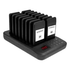 Kit X16 Llamadores De Servicio Pager Gadnic Restaurante Gastronomía Negro