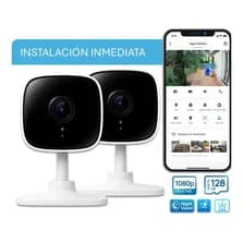 Kit X2 Cámara De Seguridad Tp-link Tapo C100 Tapo Wifi Ip 1080p Para Interior Del Hogar Blanco