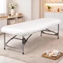 Cubre Camilla Impermeable De Pvc 100 Micrones 190x70 Cm Lookmy | Protector De Camilla Ajustable Reutilizable Anti Manchas | Funda Camilla Plegable Lavable Blanco