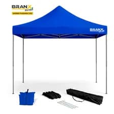 Gazebo 3x3 Metros Branx Autoarmable Plegable Exterior Color Azul Brgr001b