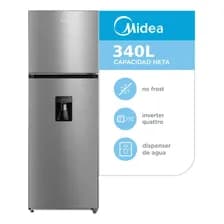 Heladera Inverter Midea Inox Top Mount 340l Acero Inoxidable