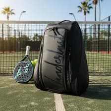 Bolso Mochila Portapaleta De Padel Impermeable Doble Raqueta Negro