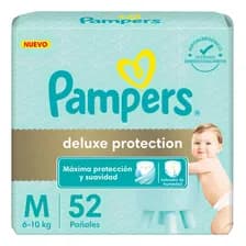 Pañales Pampers Deluxe Protection Talle M 52 Un Mediano (m) Sin Género
