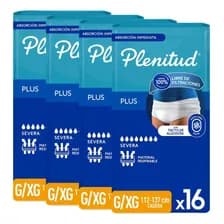Plenitud Protect Plus Ropa Interior X 16 Pack X 4 Talle G/xg (grande/extra Grande)