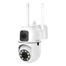 Cámara De Seguridad Inalambrica Wifi Ip Doble Lente Noax D8 Blanco