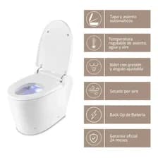 Inodoro Inteligente Sansei Mizu Bidet Incorporado Temperatura Luz + Back Up De Batería Blanco