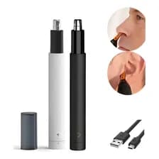 Cortadora Vello Nasal Orejas Ceja Recargable Nose Trimmer Lt535 Usb Blanco