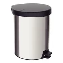 Basurero Pedal Tramontina New 12 L Pulido Gris