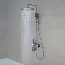 Ducha Columna Multifuncional Inteligente Con Luz Led Duchador Gris Gloa