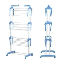 Tender Plegable Organizador Reforzado C/ruedas Colgador Ropa Color Multicolor